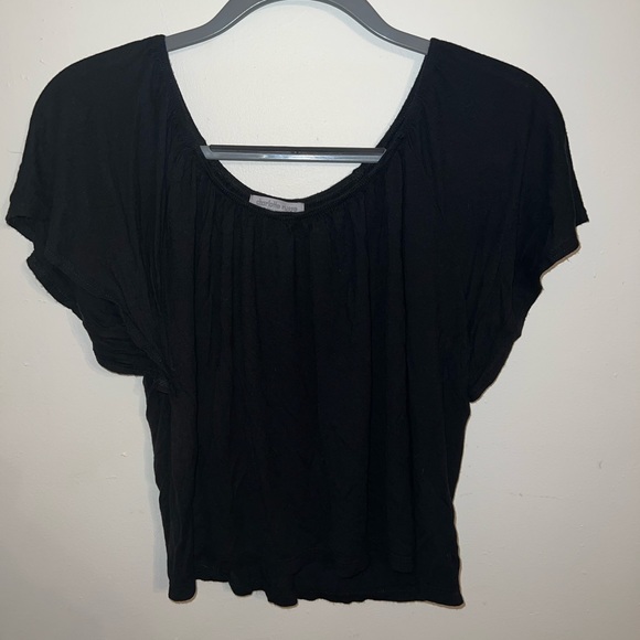 Charlotte Russe Cropped Short Sleeved Shirt Women’s Medium - Picture 1 of 3